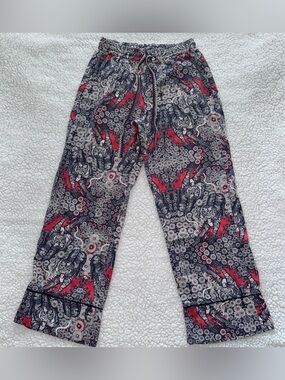 Anthropologie Florence Balducci Menagerie Sleep Pajama Wide Leg Pants PJs XS